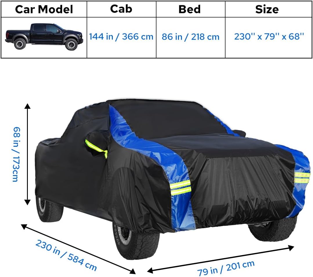Avecrew Car Cover Waterproof All Weather for Automobiles, Outdoor Heavy Duty Full Exterior Covers for Sedan(194"-208")