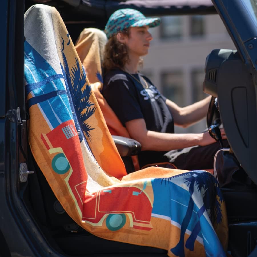 Sprints Athletic Running Towel, Full-Sized, Car Seat Cover - Performance Microfiber (Garden of Races Past)