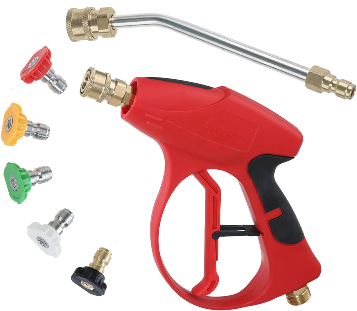 Sooprinse Foam Cannon Kit with Pressure Washer Short Gun, 1 L Snow Foam Lance with 1/4 Inch Quick Connector, Foam Blaster with Pressure Washer Gun,4000 PSI, Black