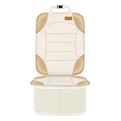 Siivton Car Seat Protector for Child Car Seat,Waterproof Car Seat Cover for Leather and Fabric Seats, 2 Mesh Pockets, Non-Slip Bottom,Thick Padding Cushion