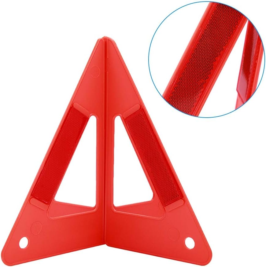 Triangle Warning Sign, Portable Car Emergency Breakdown Reflective Warning Safety Road Stop Sign