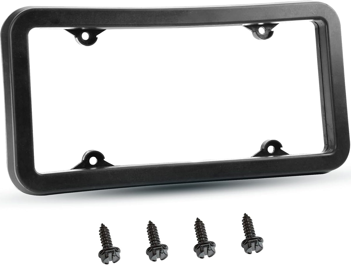 AR-PRO Ultimate License Plate Bumper Guard Screws Included - 2.3" Thick Rubber License Plate Mount Protects Bumper from Scratches and Dents - Universal Fit for Cars, Trucks, SUVs, and Vans