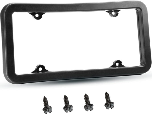 AR-PRO Ultimate License Plate Bumper Guard Screws Included - 2.3" Thick Rubber License Plate Mount Protects Bumper from Scratches and Dents - Universal Fit for Cars, Trucks, SUVs, and Vans