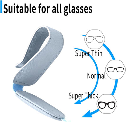 Yuoyar 2 Packs Magnetic Sunglass Holder for Car Visor (Grey) | Magnetic Interior Car Accessories
