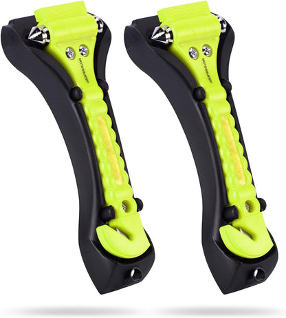 MOTORBUDDY 4-Pack Emergency Escape Hammer Seat Belt Cutter,Auto Car Safety Hammer with Window Glass Breaker，Escape Tool for Car Accidents