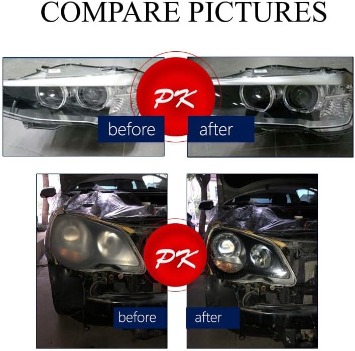 Car Headlight Lens Restoration Kit with 200ml Headlight Repair Liquid,Headlight Polishing Repair Kit for Headlight Lens Restoration Cracks/Yellow/Vague
