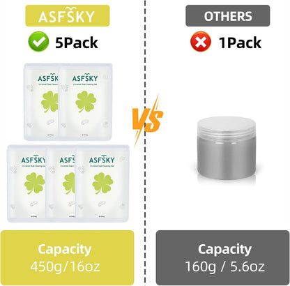 ASFSKY Car Cleaning Gel for Car Detailing Car Cleaning Gel Putty Reusable Keyboard Cleaner Gel Car Putty for Cleaning Dust Universal Cleaning Gel 5 Pack(Green)