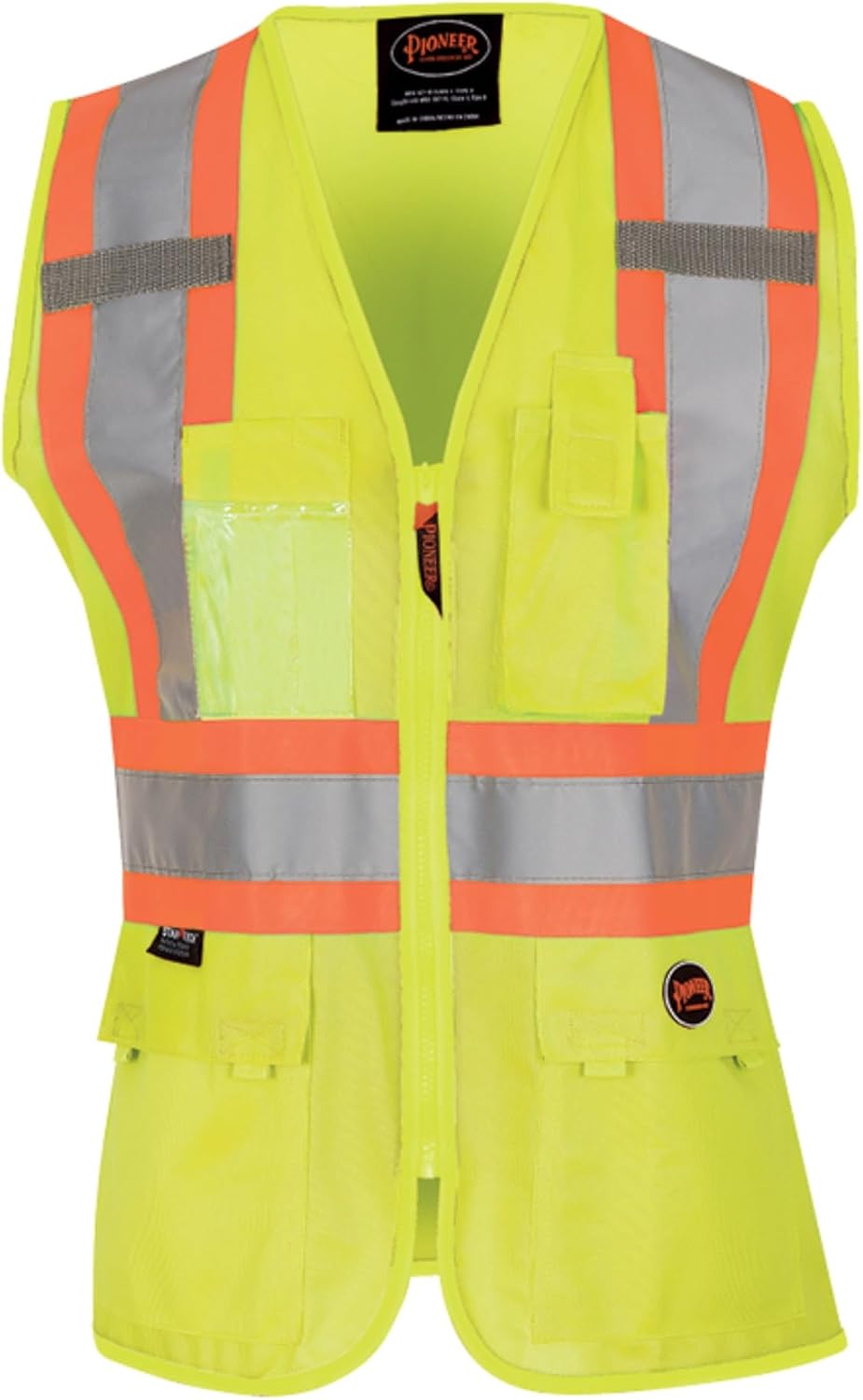 Pioneer Safety Vest for Women With Pockets - Hi-Vis Reflective Tape - For Construction