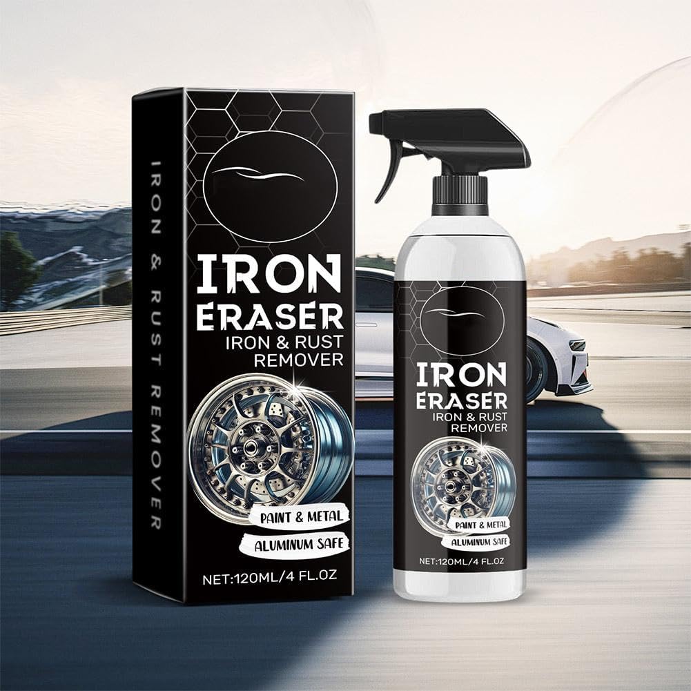 Iron Eraser,Iron Eraser Iron and Rust Remover,IronEraser Rust Remover Spray for Car Wheels and Paint,Fast Acting Rust and Brake Dust Remover for Professional Automotive Surface Cleaning