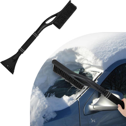 Dickno 24 Inch Car Snow Scraper and Brush, Detachable Scratch Free Ice Scraper with Ergonomic Foam Grip, Universal Winter Snow Removal Tool for Car Windshield Window (Black)
