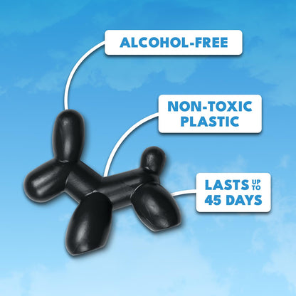 Little Pup 96605 Black Velvet Scent, Car Air Freshener, Clips to A/C Air Vent, Alcohol-Free Fragrance Oil, Non-Hazardous and Non-Toxic Plastic, Set of 1