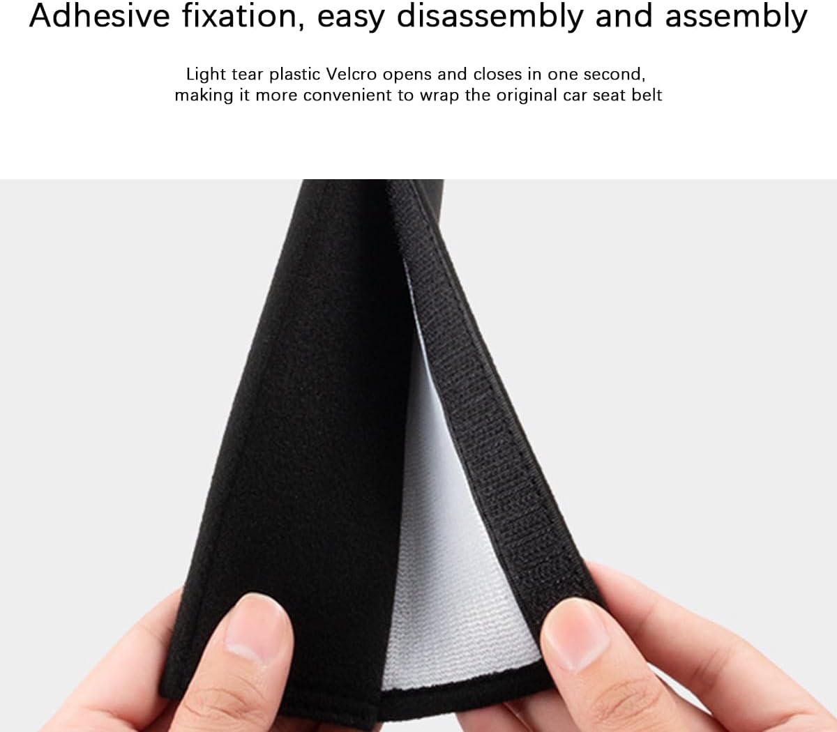 Mandark Car Seat Belt Pad, Vehicle Seatbelt Shoulder Strap Cover for More Comfortable Driving, Auto Interior Safety Belt Protection Cushion Accessories, Universal for SUV, Truck, RV (Black)