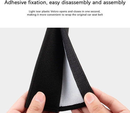 Mandark Car Seat Belt Pad, Vehicle Seatbelt Shoulder Strap Cover for More Comfortable Driving, Auto Interior Safety Belt Protection Cushion Accessories, Universal for SUV, Truck, RV (Black)