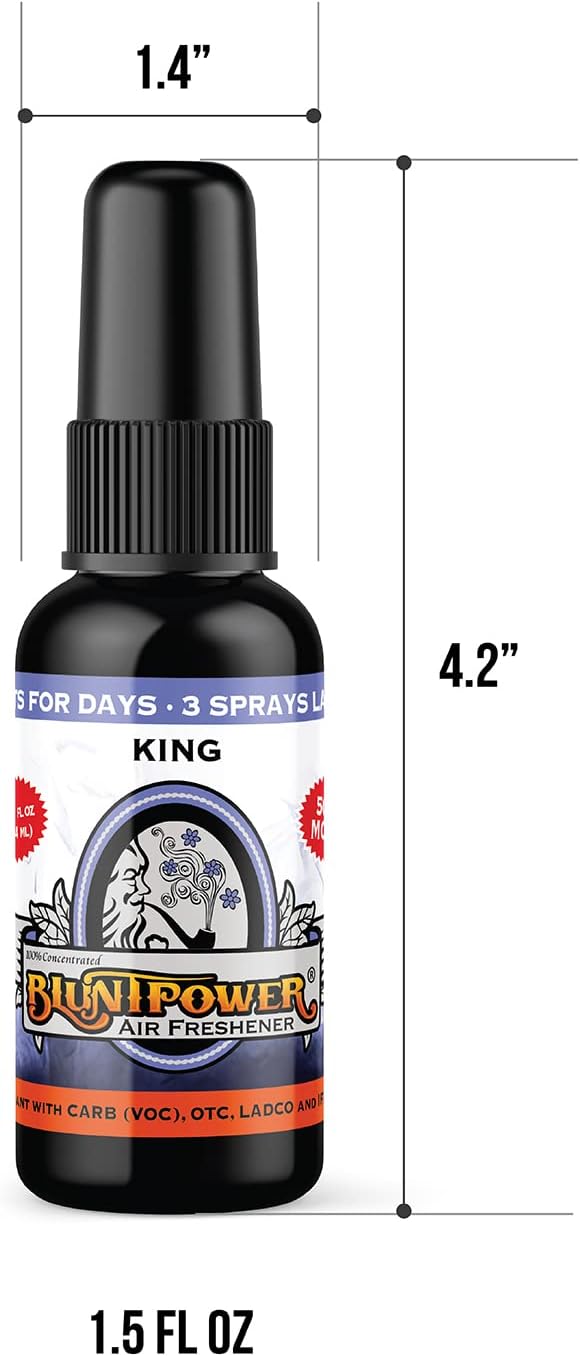 BluntPower (Baby Powder, 1 Pack) Concentrated Air Freshener Spray - Oil-Based Room Diffuser Spray - Long-Lasting Bathroom Scent, Car Freshener & Odor Eliminator - Colors B