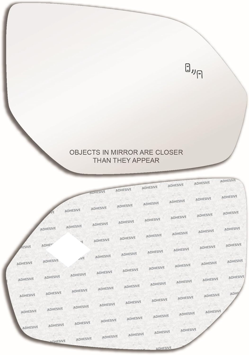 Blind Spot Mirror Glass with Full Size Adhesive for 2018-2026 Volkswagen Atlas Passenger Side View Right RH