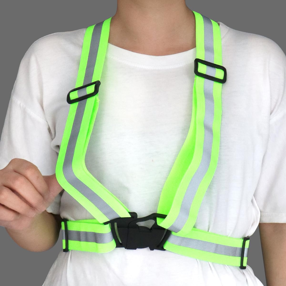 Tenalleys 2 Pack Reflective Vest Running Gear Adjustable High Visibility Reflective Running Safety Vest for Women Men Night Cycling,Hiking, Jogging,Dog Walking