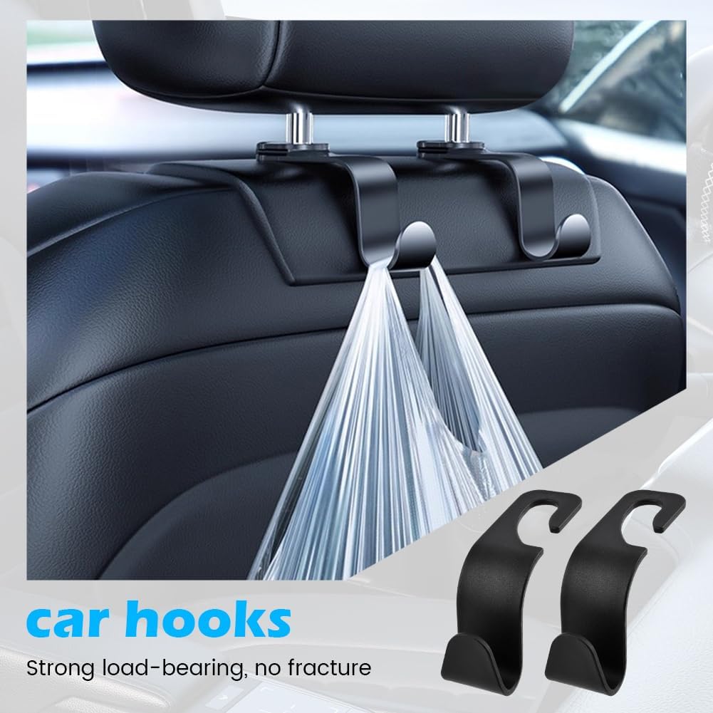 1 Pack Car Cup Holder Expander 2 in 1 Adapter with Expandable Base, Car-Seat Headrest Hook 4 Pack Hanger Storage Organizer fit Universal Vehicle Car Mugs in 2.2"-4.6" (10-46oz)