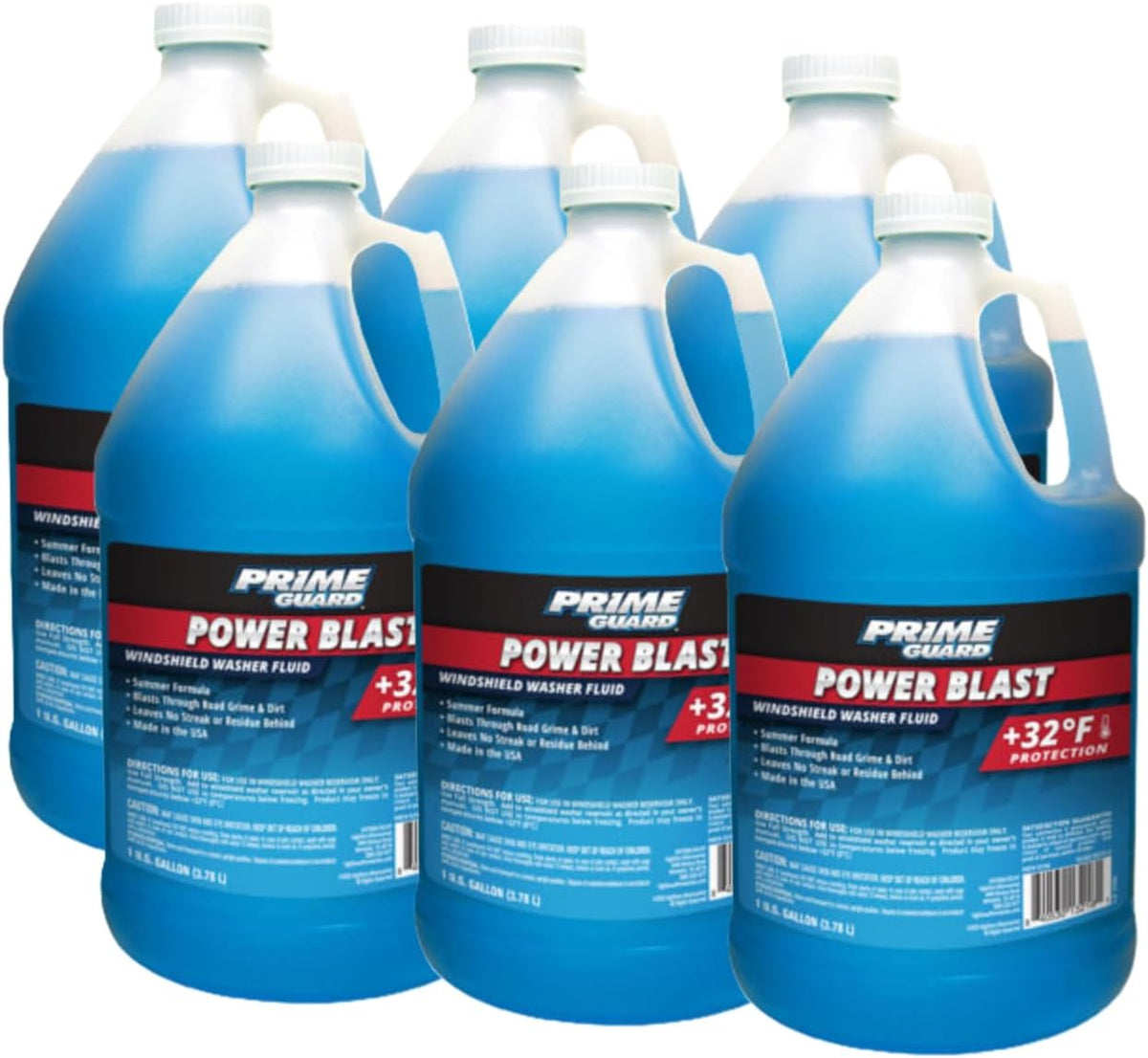 Prime Guard -35°F All Season Blast Windshield Washer Fluid | De-Icer Formula, Removes Ice, Bugs & Road Grime | Ready-to-Use & Safe for All Vehicles | 1 Gallon