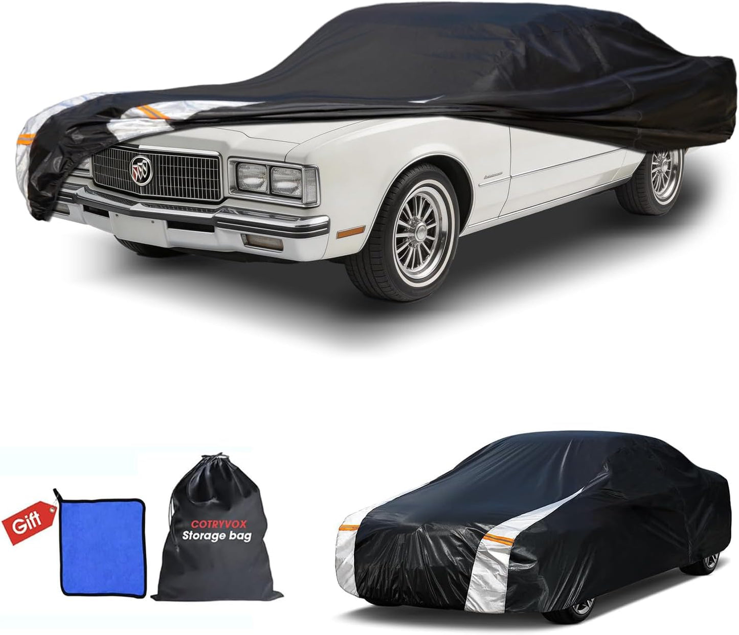 Large SUV Car Cover for Chevy Suburban 100% Waterproof All Weather, Heavy Duty Outdoor Full Exterior Covers Rain Sun Wind UV Protection. - Colors A