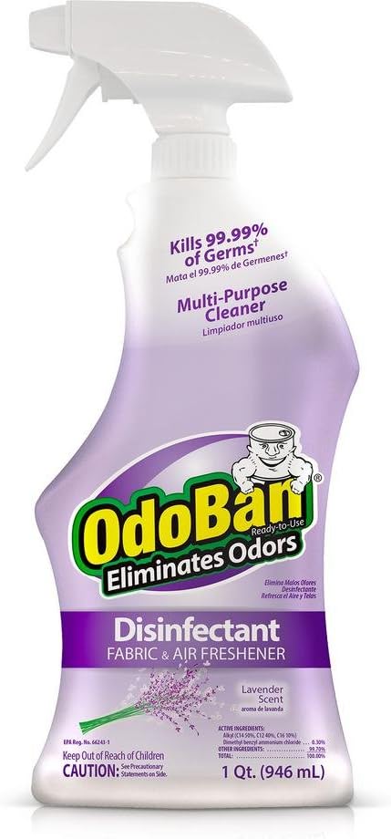 OdoBan Ready-to-Use Disinfectant and Odor Eliminator, 32 Ounce Spray Bottle, Original Eucalyptus Scent