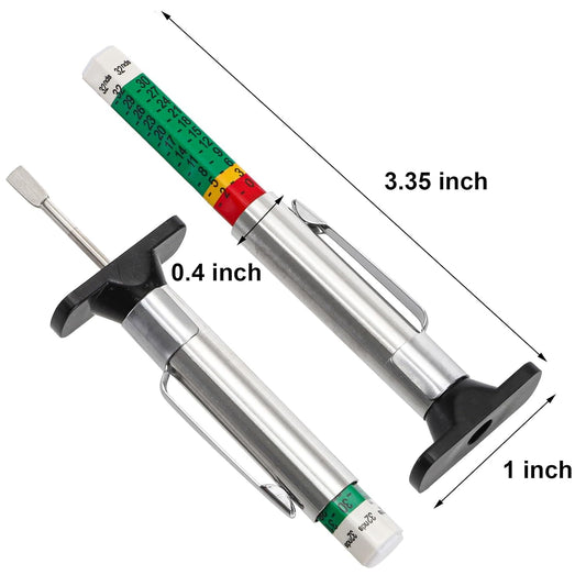 Yarlung 50 Pack Tire Tread Depth Gauge, Color Coded 32nds Accurate Measurement Tools, Tire Depth Gauge with Pocket Clip in 1/32 Inch Increments for Car, Semi Truck Tire Tread Check