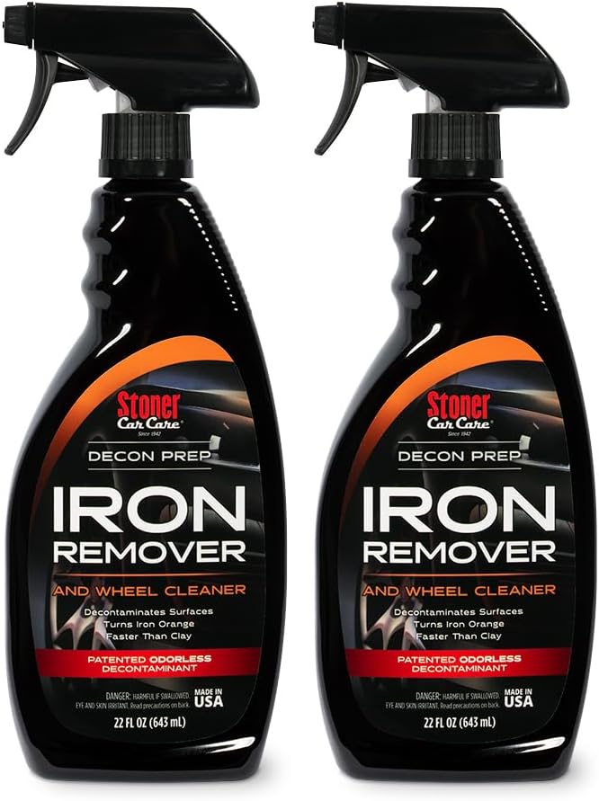 Stoner Car Care 92104 Iron Remover & Wheel Cleaner – Odorless Iron Fallout & Brake Dust Remover for Paint, Wheels & Glass – pH Balanced Rust Decontaminant with Color Indicator – 22 fl oz