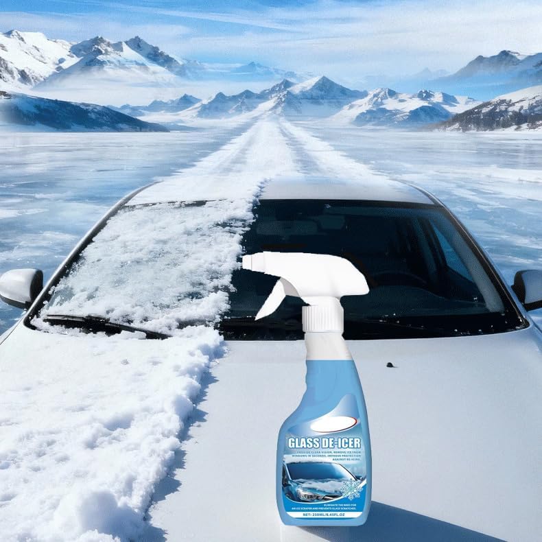 Glass DE-ICER, De-Icer for Car Windshield Defroster, Window Snow Spray, Window Defroster, Windshield deicer Sprayer Ideal for Car Windscreens, Winter Essentials