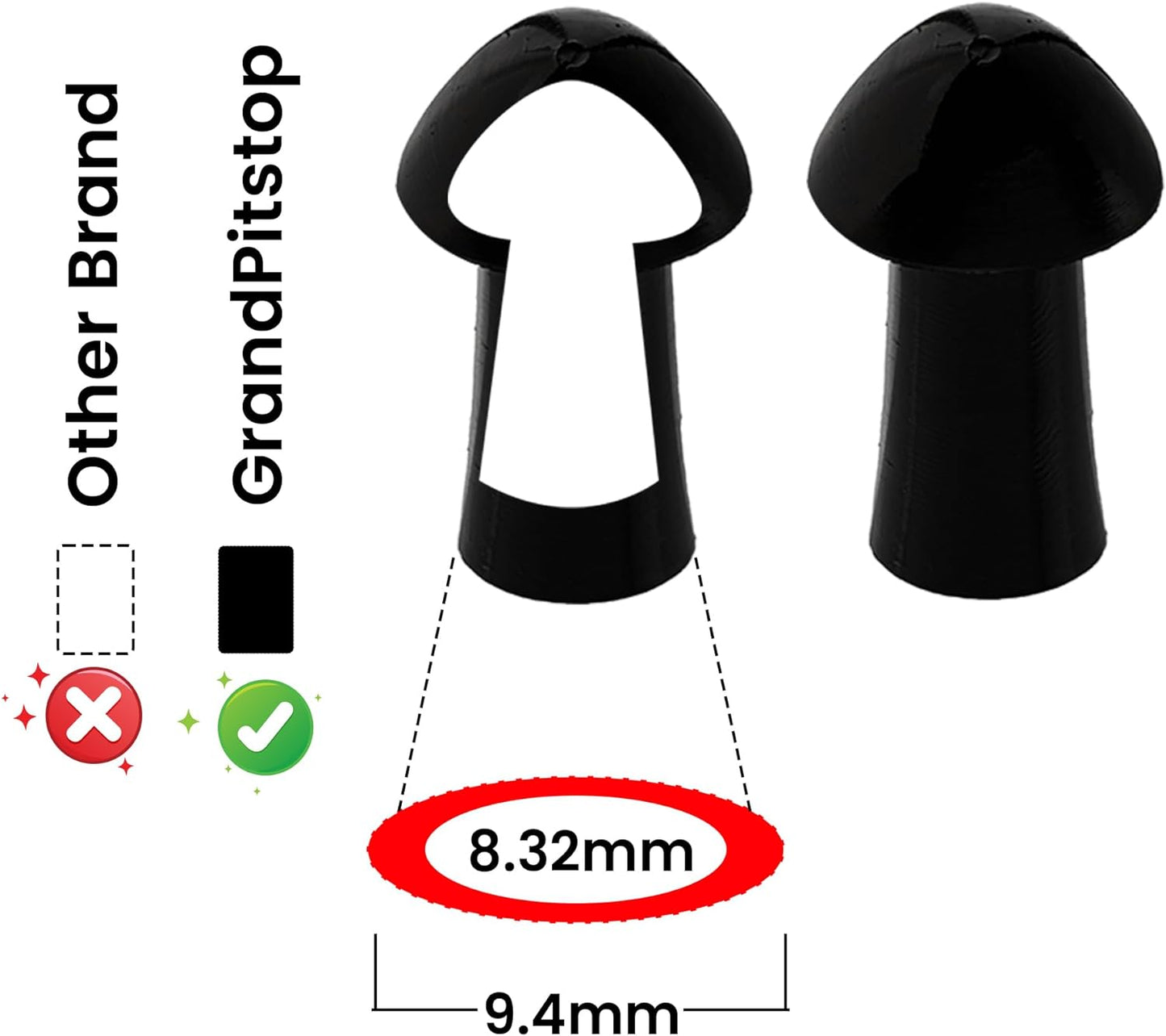 GRAND PITSTOP 20 Pcs Tubeless Tire Puncture Repair Kit with Mushroom Plug for Tyre Punctures and Flats on Cars, Motorcycles, ATV, Trucks & Tractors (15 Mushroom Plugs)