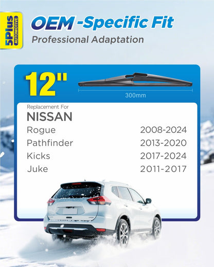 5 PLUS 26"+17" Windshield Wipers Blade Replacement for Nissan 02-06 19-24 Altima/07-12 20-24 Sentra/20-24 Versa Wiper Blades-Front All-Weather Wiper Blades Exact fit J-Hook Type (Pack Of 2)