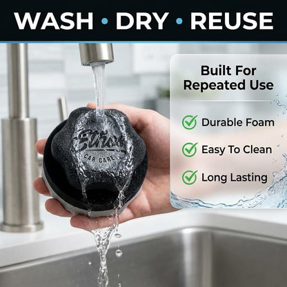 Tire Shine Applicator - Tire Shine Car Detailing Foam Sponge Tool - Tire Cleaner and Shine Tire Foam - Tire Shine Brush Car Cleaning Supplies (1 Pack)