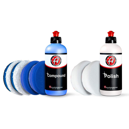 Adam's Polishes 2-Step Polishing System 12oz Combo - Silicone-Free, Body Shop Safe Formula - Quick, Professional Correcting and Polishing Results for Clear Coat, Gel Coat, Single Stage Finishes