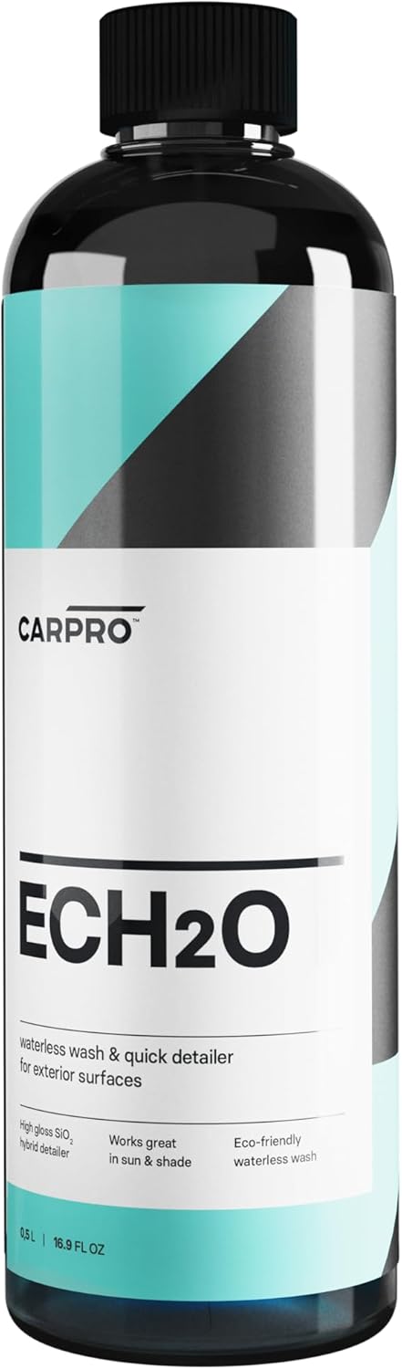 CARPRO ECH2O Waterless Wash, High Gloss Detail Spray, Rinse-Less Wash, and Clay Lubricant Concentrate - 500 mL (17oz)