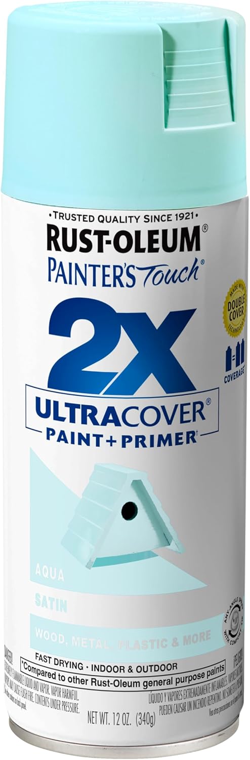 Rust-Oleum 334029 Painter's Touch 2X Ultra Cover Spray Paint, 12 oz, Gloss Clear - Colors F