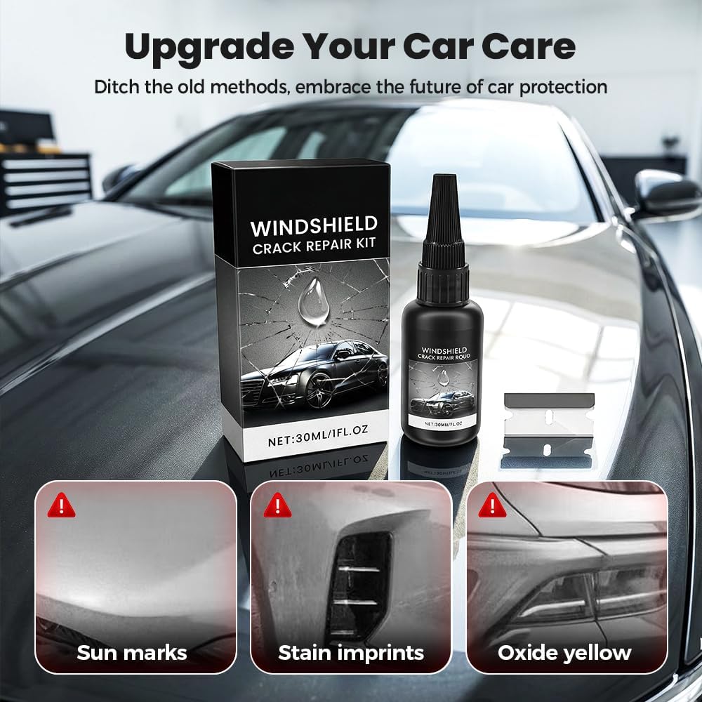 Car Windshield Chip Repair Kit, 2026 New Glass Crack Repair Kit, Glass Repair Liquid, Quick Windshield Repair for Chips and Cracks,All Crack Types Windshield Repair Kit (1Pcs)