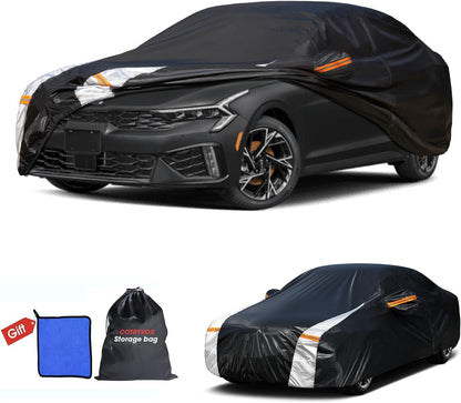 Large SUV Car Cover for Chevy Suburban 100% Waterproof All Weather, Heavy Duty Outdoor Full Exterior Covers Rain Sun Wind UV Protection. - Colors D