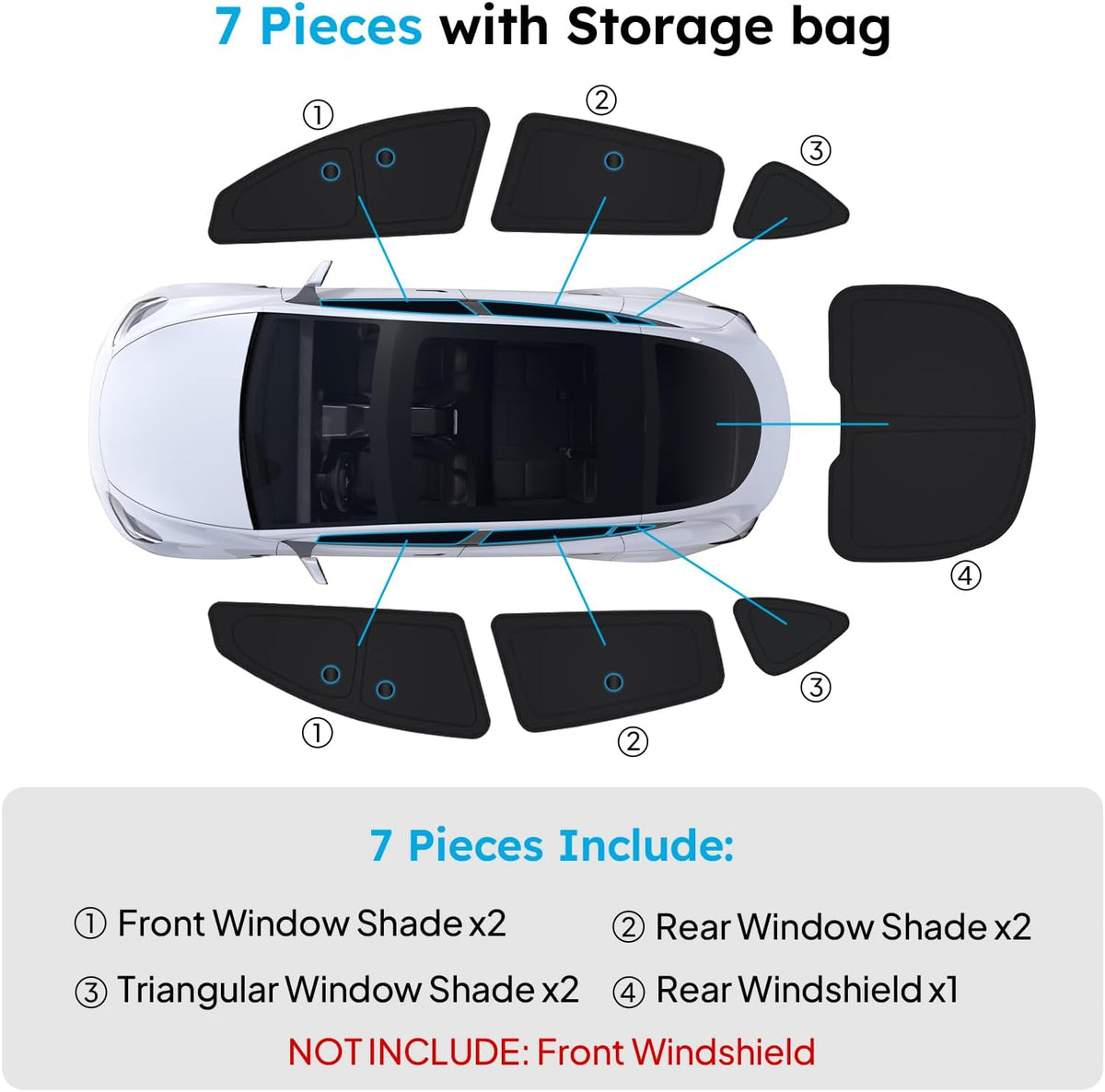 Wigoo 2026 Upgrade 8PCS Full Set Window Sunshade for Toyota 4Runner 2010-2024 [7-Layer Cooler & Blacker, Ice-Crystal Tech] with Windshield for Sun Block, Baby, Camping, Privacy Napping, Relax
