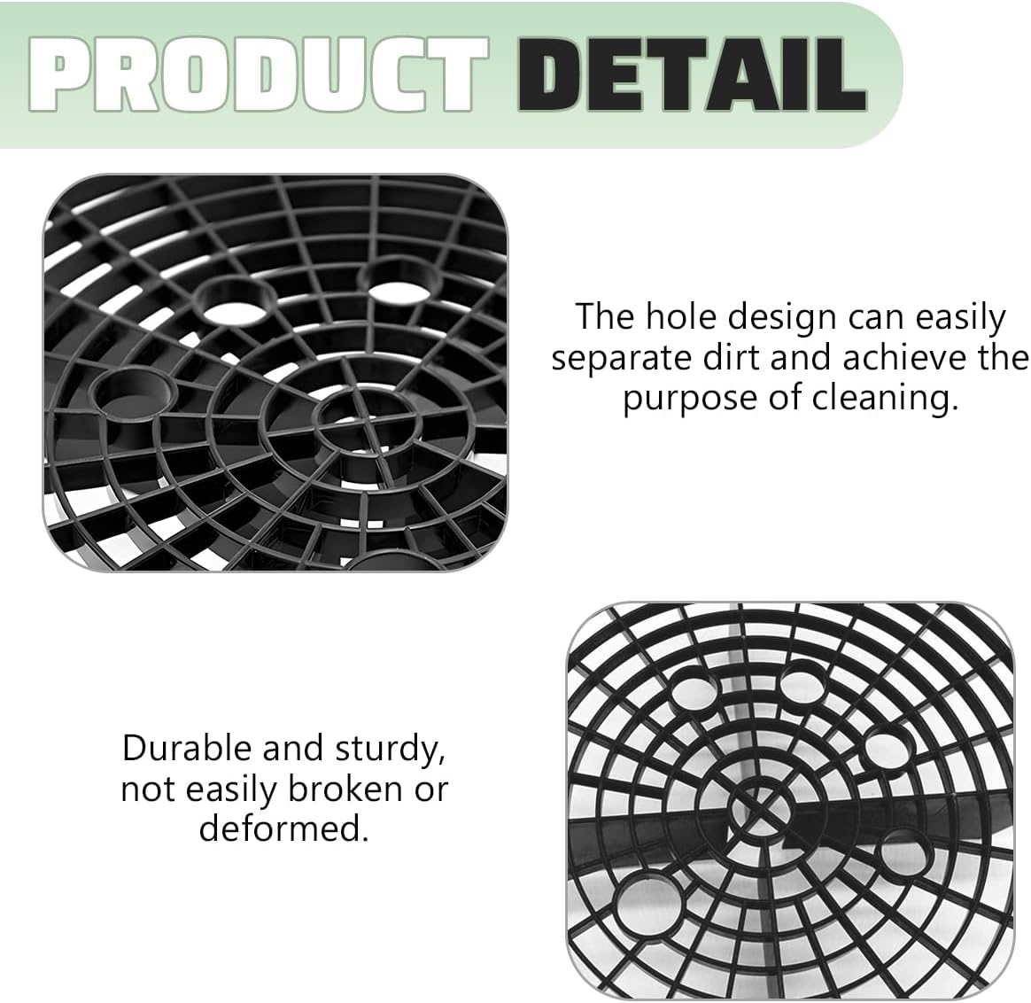 Car Wash Bucket Grit Trap Inserts, Vehicle Detailing Wash Filter for Remove Dust and Dirt, Automotive Cleaning Tool Fits 12 Inch Diameter Bucket, Universal for SUV RV Truck (Black)