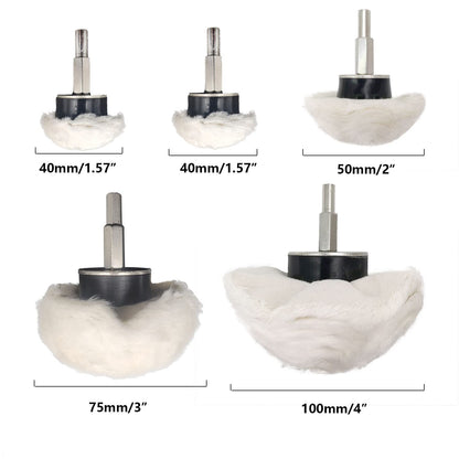 6 pcs Buffing Wheel for Drill,Buffing Pad Polishing Wheel Kits,Wheel Shaped Polishing Tool for Metal Aluminum,Stainless Steel,Chrome,Jewelry,Wood,Plastic,Ceramic,Glass,etc