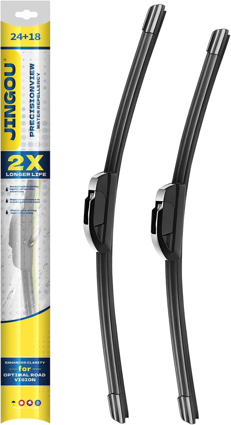 26''+18'' Front Windshield Wiper Blades Compatible with 2012-2017 Toyota Camry/2004-2009 Toyota Prius OEM QUALITY Premium All-Season Automotive Replacement Wipers (Pack of 2) - Colors A