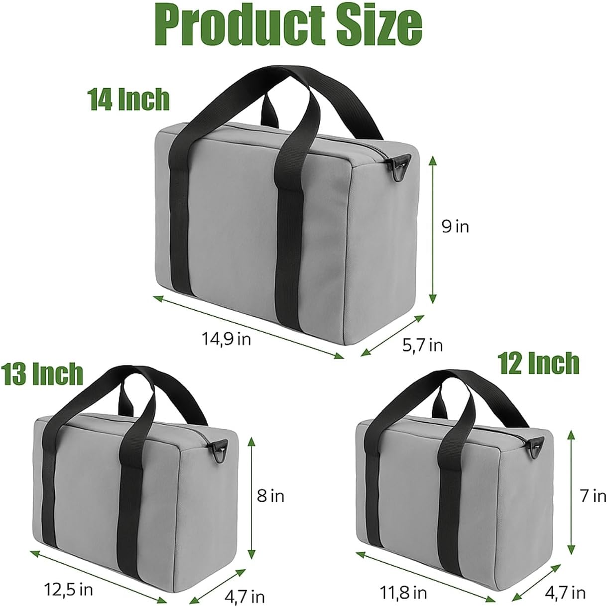 Small Tool Bag,Close Top Wide Mouth Tool Organizer Bag,Large Capacity Tool Bags for Men,Canvas Tool Storage Bag for Storage Handbag for Screwdrivers,Wrench,Pliers Hand Tools (black, 12 Inch)