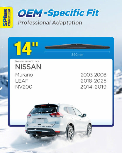 5 PLUS 26"+17" Windshield Wipers Blade Replacement for Nissan 02-06 19-24 Altima/07-12 20-24 Sentra/20-24 Versa Wiper Blades-Front All-Weather Wiper Blades Exact fit J-Hook Type (Pack Of 2)