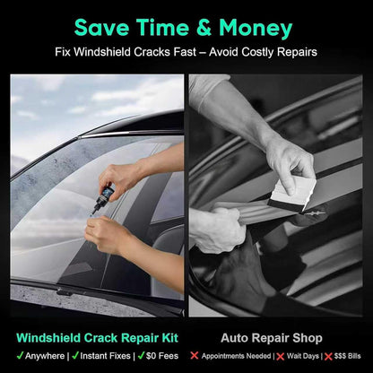 Windshield Crack Repair Liquid Kit - Car Glass Repair Fluid for Chips, Cracks and Star-Shaped Damages (2 Pack)