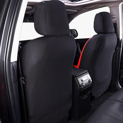 Flying Banner Carbon Fiber Leather Vehicle Seat Covers, Leopard Gray Black, Universal Fit - 8PCS