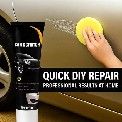 Car Scratch Removal Wax Kit - Polishing Cream with Towel & Sponge | Automotive Paint Scratch Remover & Swirl Repair | Restores Shine, Removes Marks, Protects Paint | Safe for All Car Colors