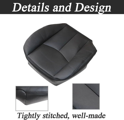 NLQR #522 Light Tan Front Driver Bottom Replacement Seat Cover Microfiber Leather Compatible with Chevy Avalanche Tahoe Suburban GMC Yukon XL 2003 2004 2005 2006