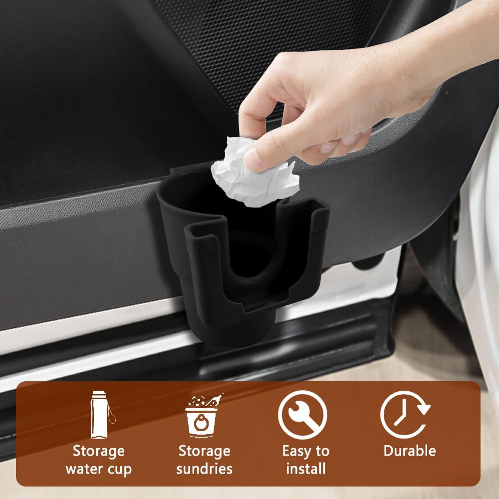 Car Cup Holder Expander, Cup Holder for Car, 2-in-1 Mobile Phone Drink Adapter, Auto Interior Accessories Multifunction Auto Seat Back and Armrest Box Storage Device for Most Vehicles (Black)