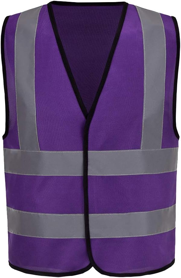 AYKRM 12 colour High visibility viz vest hi vis viz reflective work construction safety vest (XS-8XL) - Colors B