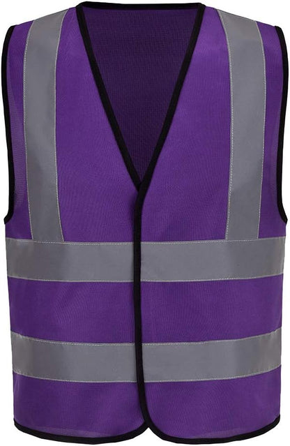 AYKRM 12 colour High visibility viz vest hi vis viz reflective work construction safety vest (XS-8XL) - Colors B