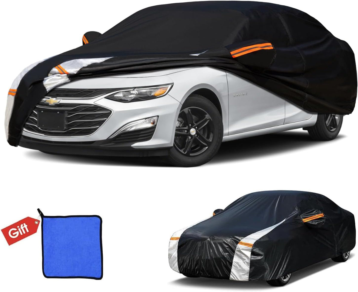Large SUV Car Cover for Chevy Suburban 100% Waterproof All Weather, Heavy Duty Outdoor Full Exterior Covers Rain Sun Wind UV Protection. - Colors D