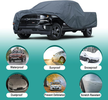 GUNHYI 16 Layers Car Cover Waterproof All Weather, Heavy Duty Outdoor Car Cover Universal Fit Sedan Toyota Camry, Tesla Model 3, Honda Accord, Nissan Altima, Kia K5/Stinger, Hyundai Sonata etc.